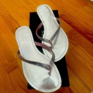 Talbots silver sandals size 9. Like new